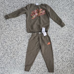 Nike Kids Olive Just Do It Joggers Set